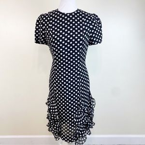 Vintage Nipon Petites Polka Dot Ruffle Dress